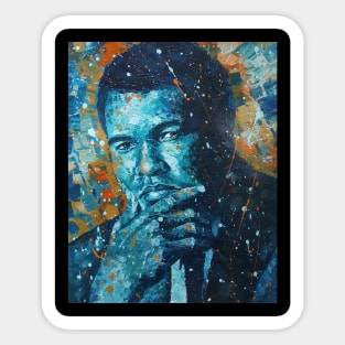 Blue color Muhammad Ali Sticker